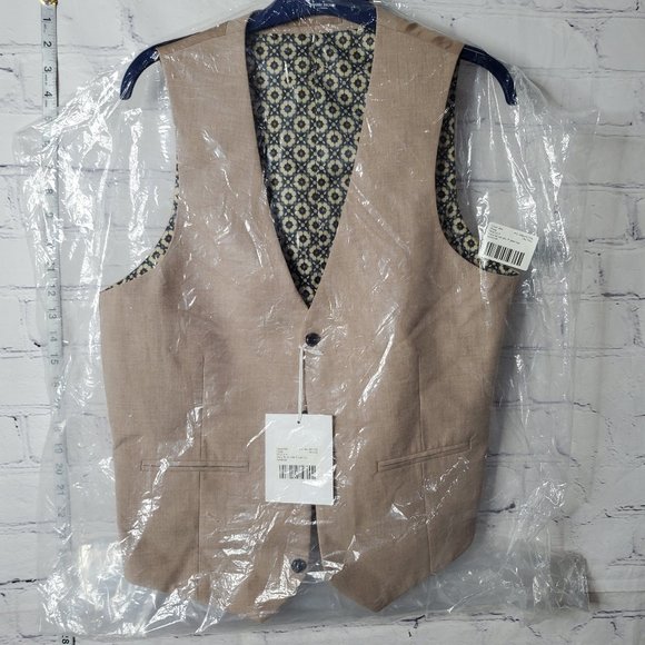 Harry Brown Slim Fit Plain Suit Waistcoat - Picture 2 of 5